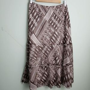 Alfred Dunner Skirts - Alfred Dunner Brown White Tribal Skirt Alfred Dunner Skirts - Alfred Dunner Brown White Tribal Skirt
